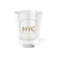 Bright Lights NYC Gold Emblem Shot Glass